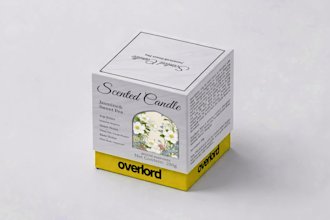 design of an elegant scented candle packaging