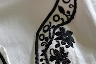 do custom hand embroidery name work on kids panjabi and dress
