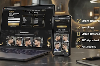 design barbershop website barber website hair salon website with online booking