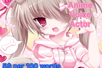 voice act your script in cute anime girl voice fast delivery
