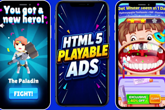 do high converting HTML5 playable ads for your games or web app