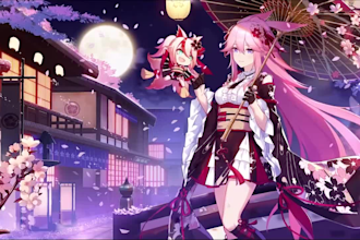 design custom live2d anime vtuber assets, pngtuber designs, and logo