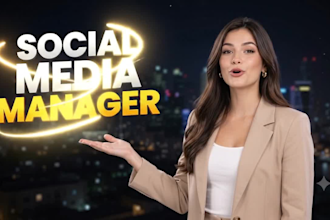 be your social media manager facebook instagram tiktok marketing content creator