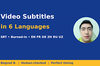 add accurate subtitles and translate your video in 6 languages