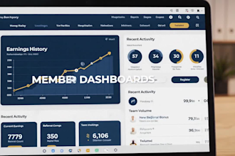 build an MLM website with member dashboard and admin panel