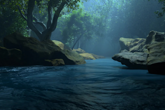 create a 3d scene using blender