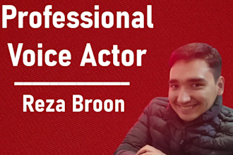 do narration and voice over for male characters