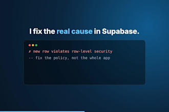 fix supabase login, rls and database bugs in your lovable or bolt app