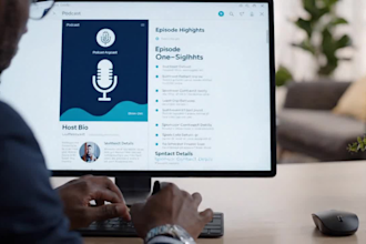 design a professional podcast one sheet or media kit