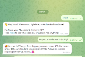 build a custom telegram bot with ai chatbot and automation for your business