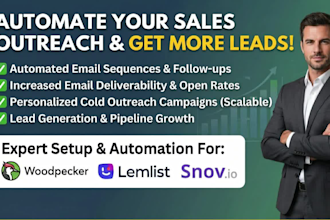 automate woodpecker, lemlist, snovio sales outreach campaign, email marketing