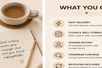write ai assisted content and human edited copy for blogs, products