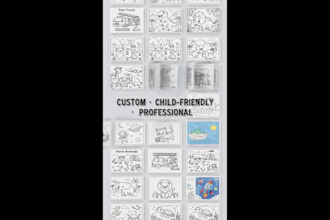 design a professional kids coloring book for amazon KDP