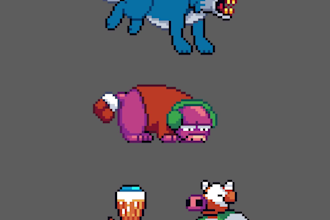 create 2d pixel art sprite animations for games