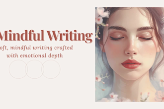 write your mindful blog content or personal journal writing