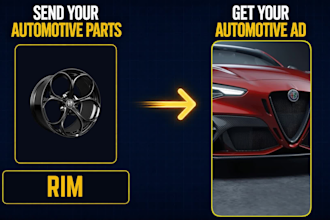 show your automotive parts installed on real cars using ai