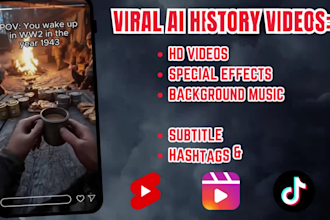 create epic ai history shorts for your youtube channels