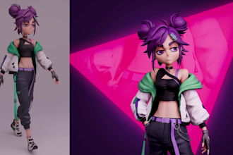 model stylized 3d characters for games and 3d printing