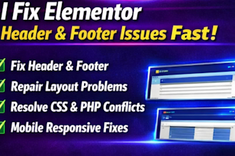 debug elementor header and footer errors fast