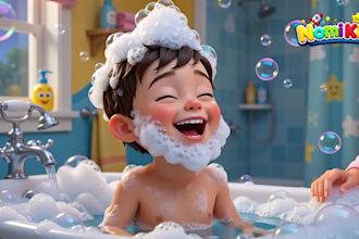 fun pixar style ai cartoons, nursery rhymes,  educational and entertaining video