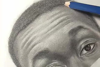 hand drawn realistic pencil portrait