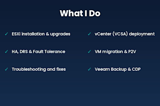 install, upgrade or troubleshoot vmware vsphere esxi and vcenter