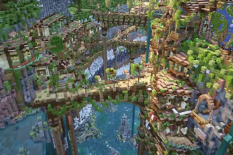 build a custom minecraft map with city, castle, spawn and hub