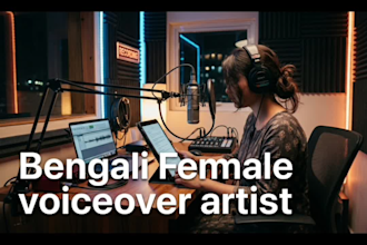 record a professional bengali voice over for your project