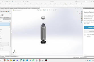 do innovative 3d bottle design and detail drawing