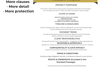 build a structured client protection agreement for web and marketing agencies