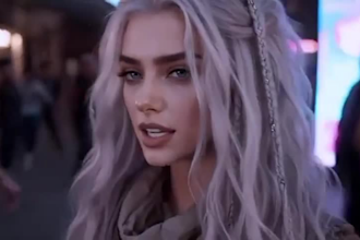 create ai neon cyberpunk music video synthwave dystopian with futuristic visuals