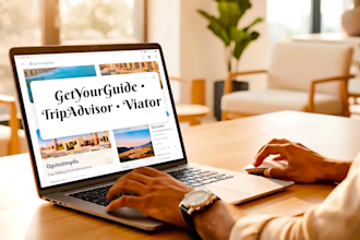 create and optimize tour listings on getyourguide, tripadvisor, and viator