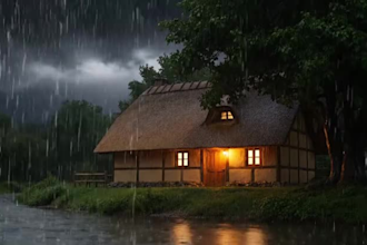 create ultra realistic cozy rain ambience videos for sleep, study, youtube