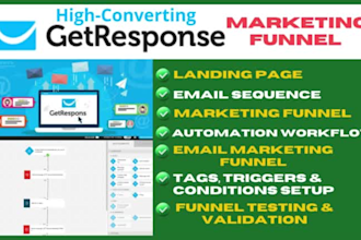 set up getresponse marketing funnels with automated workflows