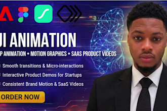 create UI animation, app animation, motion graphics and saas product video