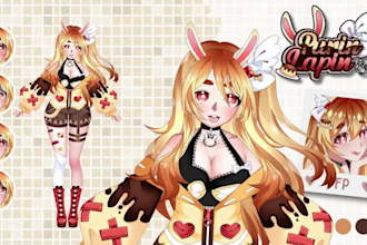 design and rig vtuber model live2d anime vtuber model rigging 3d vtuber model