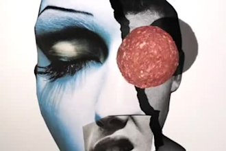 create unique collage and mixed media animation, vox style paper, collage lyrics