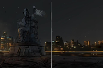 design album cover art, in handrawn no ai