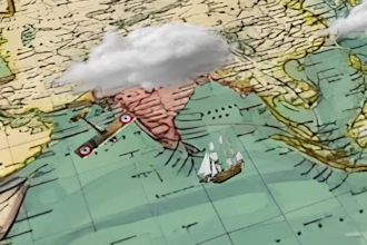 design a professional animated map for logistics and business routes
