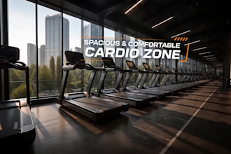 create a cinematic gym or fitness commercial video