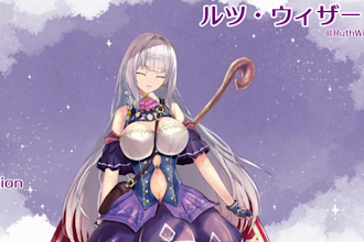 draw and rig live2d vtuber model, 2d vtuber model, vtuber rigging, live2d model