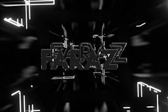 make cinematic dark vj loop dj visuals with logo animation