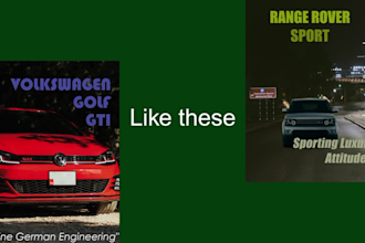 create stunning automotive posters for sales and marketing