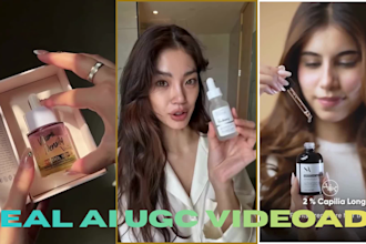 do converting ai ugc video ads, ai skincare video, for beauty and skincare brand