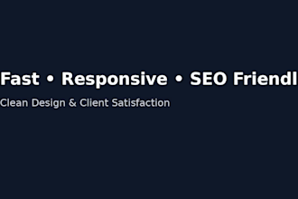bulid a responsive modern website for your business
