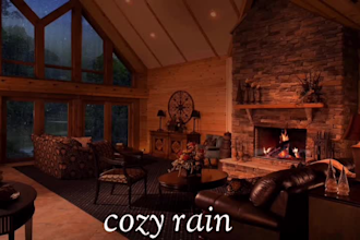 create cozy room raining video for your youtube