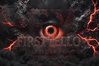 create horror logo animation text or youtube intro video