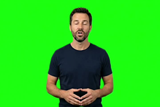 create a green screen male spokesperson video