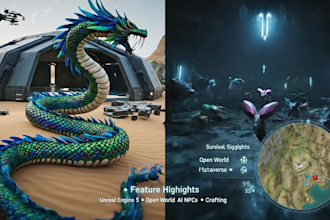 develop unreal engine 5 open world survival and metaverse game with ai