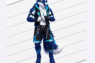 create custom vrchat furry avatar with facial tracking PC quest sfw vrm 3d model